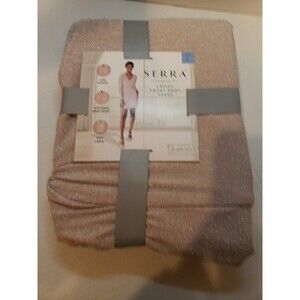 Serra Pink Shimmer Womens Front Wrap Look Dress Sz L Glitter Aldi